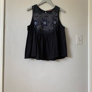 Anthropology Garden Eyelet Tank